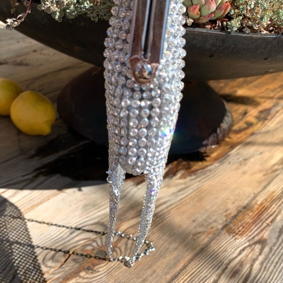 Rhinestone Clutch Crossbody Flowy mesh - Picture 13 of 15